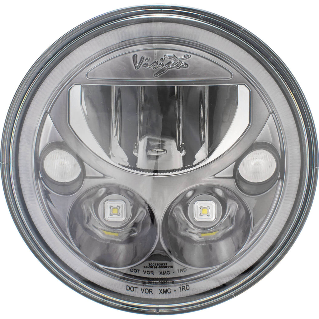 2007-2017 Jeep JK VX LED Headlight Kit - Black Chrome | White Halo