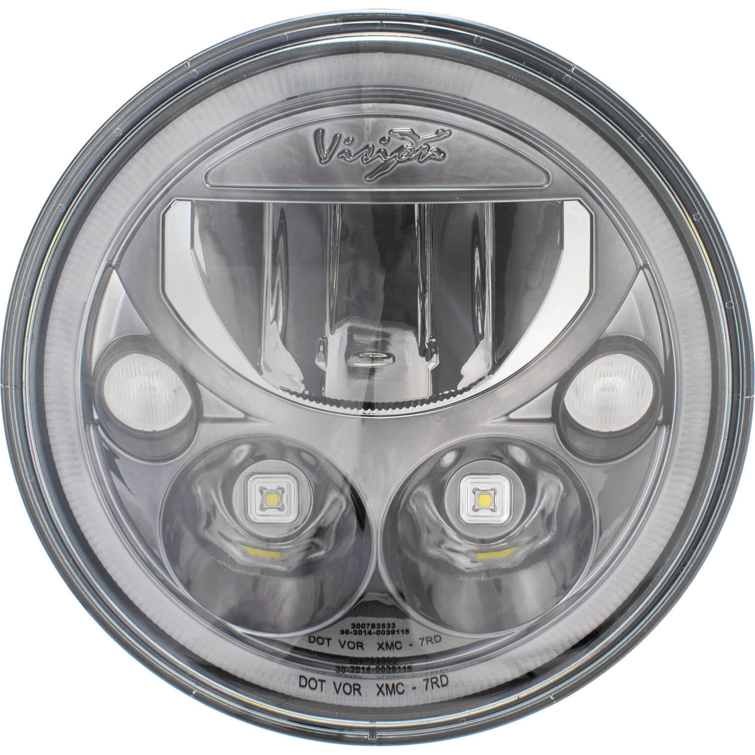 2007-2017 Jeep JK VX LED Headlight Kit - Black Chrome | White Halo