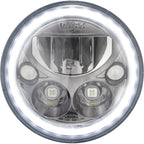 2007-2017 Jeep JK VX LED Headlight Kit - Black Chrome | White Halo