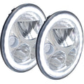 2007-2017 Jeep JK VX LED Headlight Kit - Chrome | White Halo
