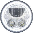 2007-2017 Jeep JK VX LED Headlight Kit - Chrome | White Halo