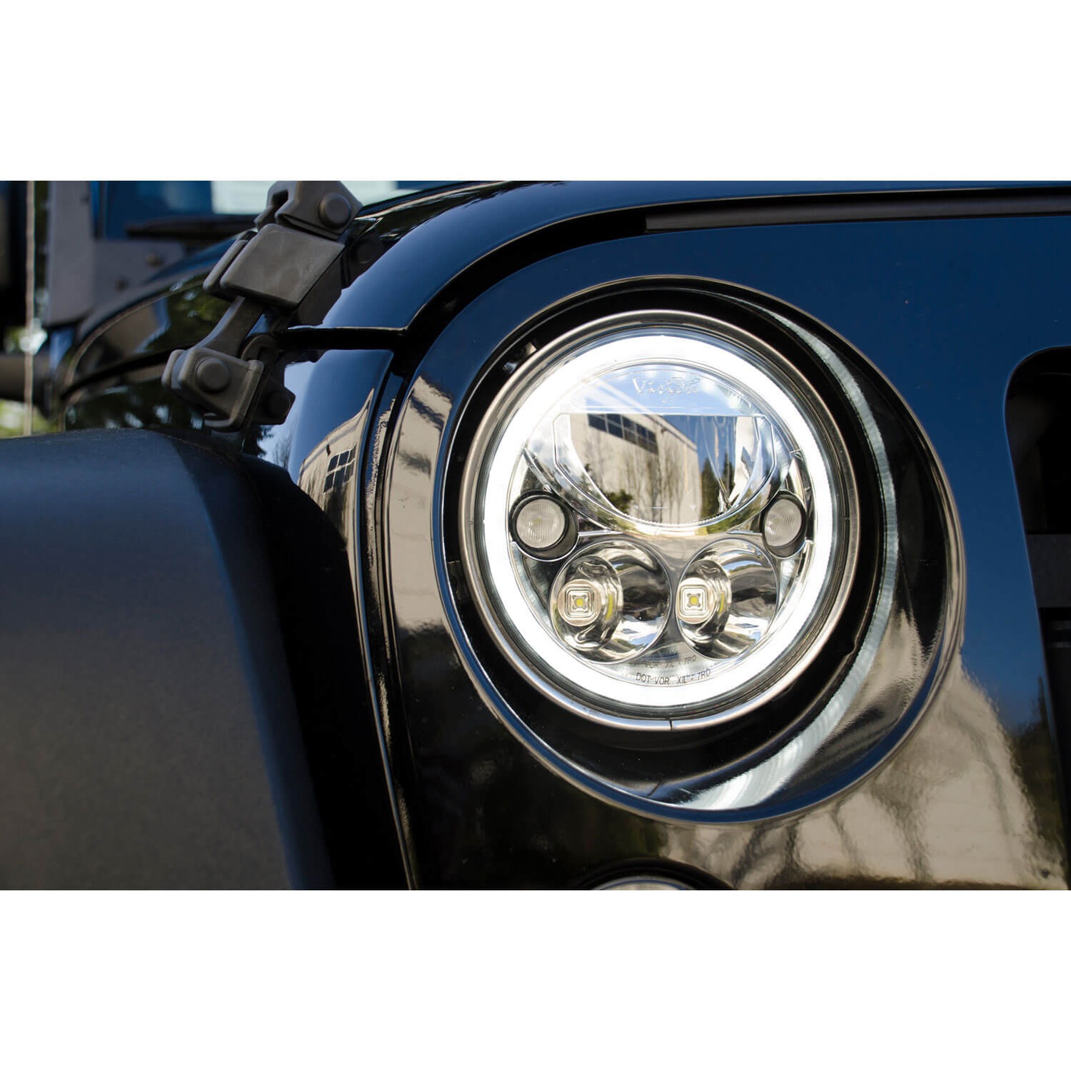 7" VX Series LED Headlight Kit - Chrome | Amber Halo