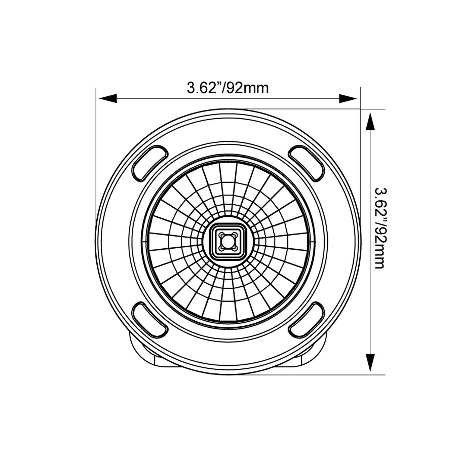 3.7"  CG2 Single LED Light Cannon Kit